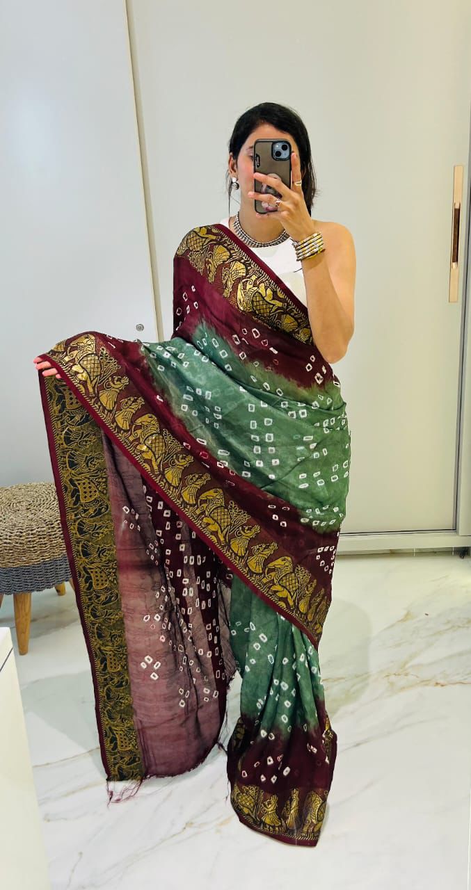 original bandhani Style Bandhani Saree