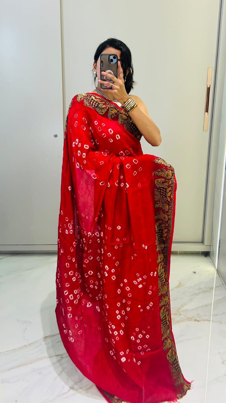 original bandhani Style Bandhani Saree