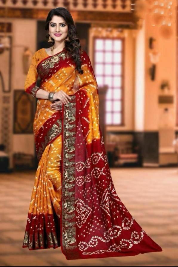 original bandhani Style Bandhani Saree
