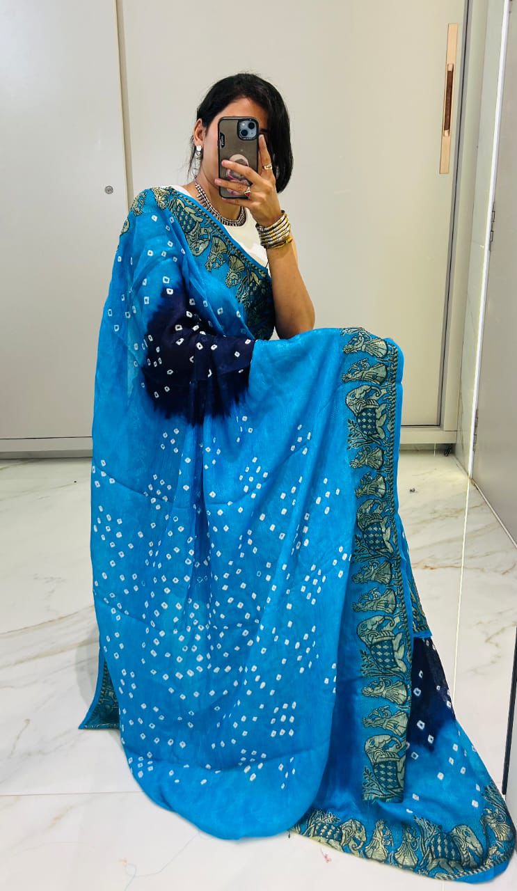 original bandhani Style Bandhani Saree