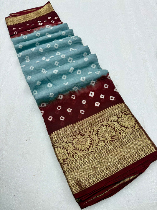 New Kanjivaram Bandhani