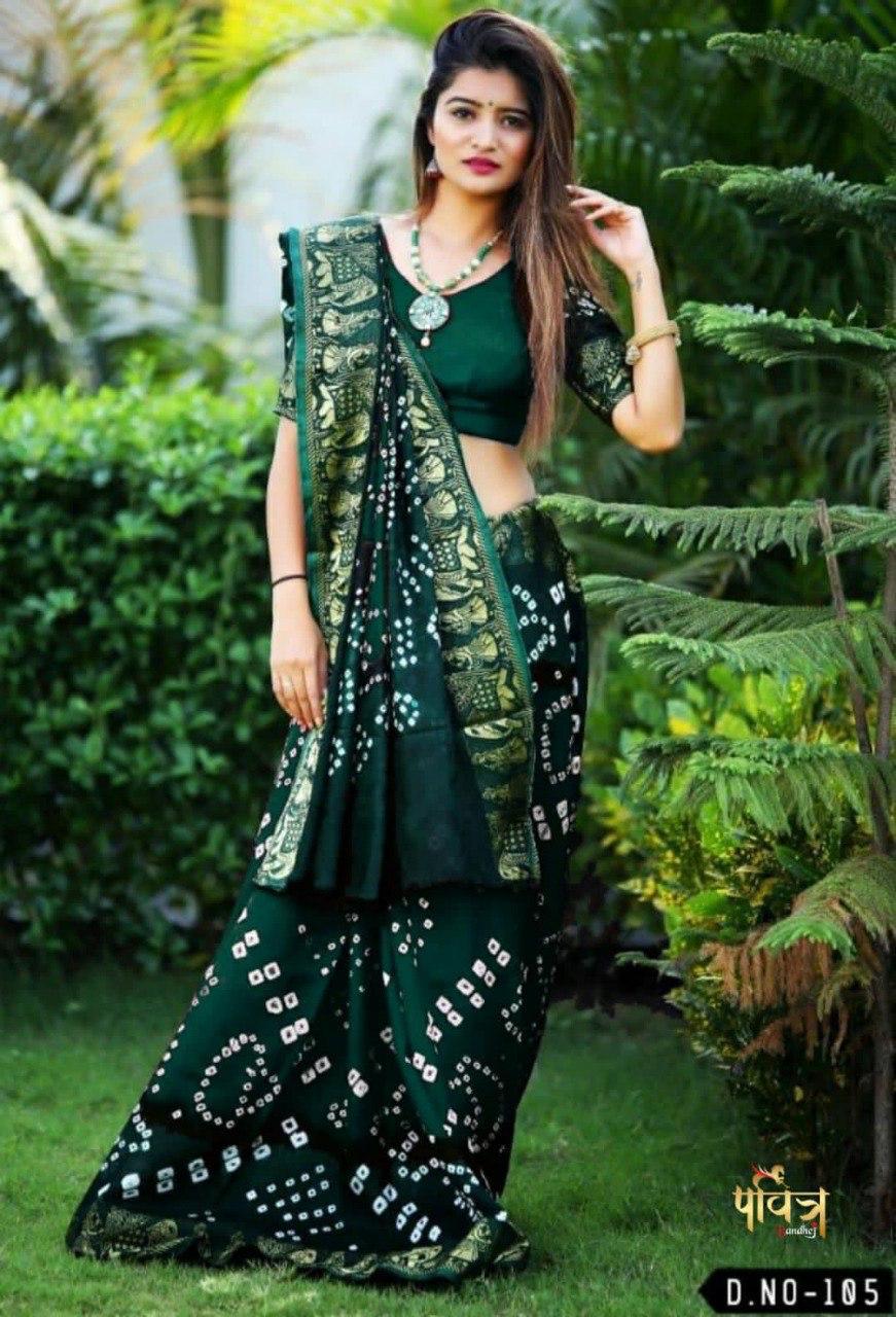 original bandhani Style Bandhani Saree