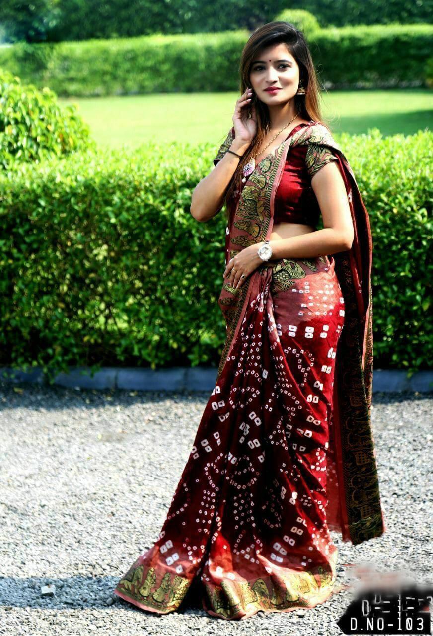 original bandhani Style Bandhani Saree