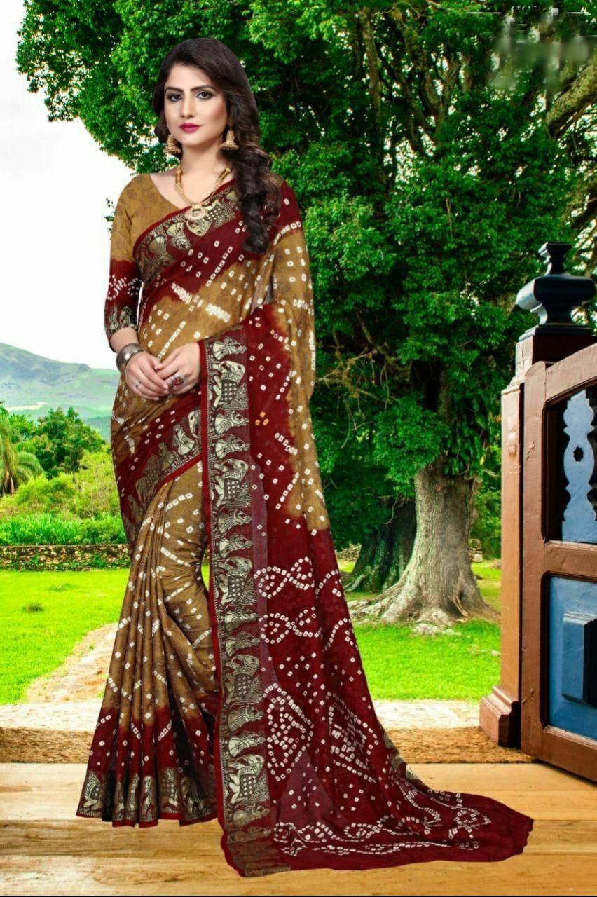 original bandhani Style Bandhani Saree