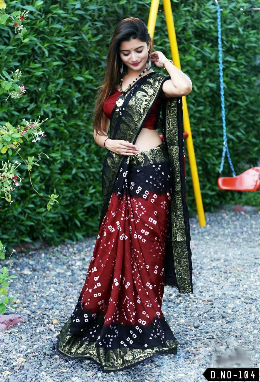 original bandhani Style Bandhani Saree