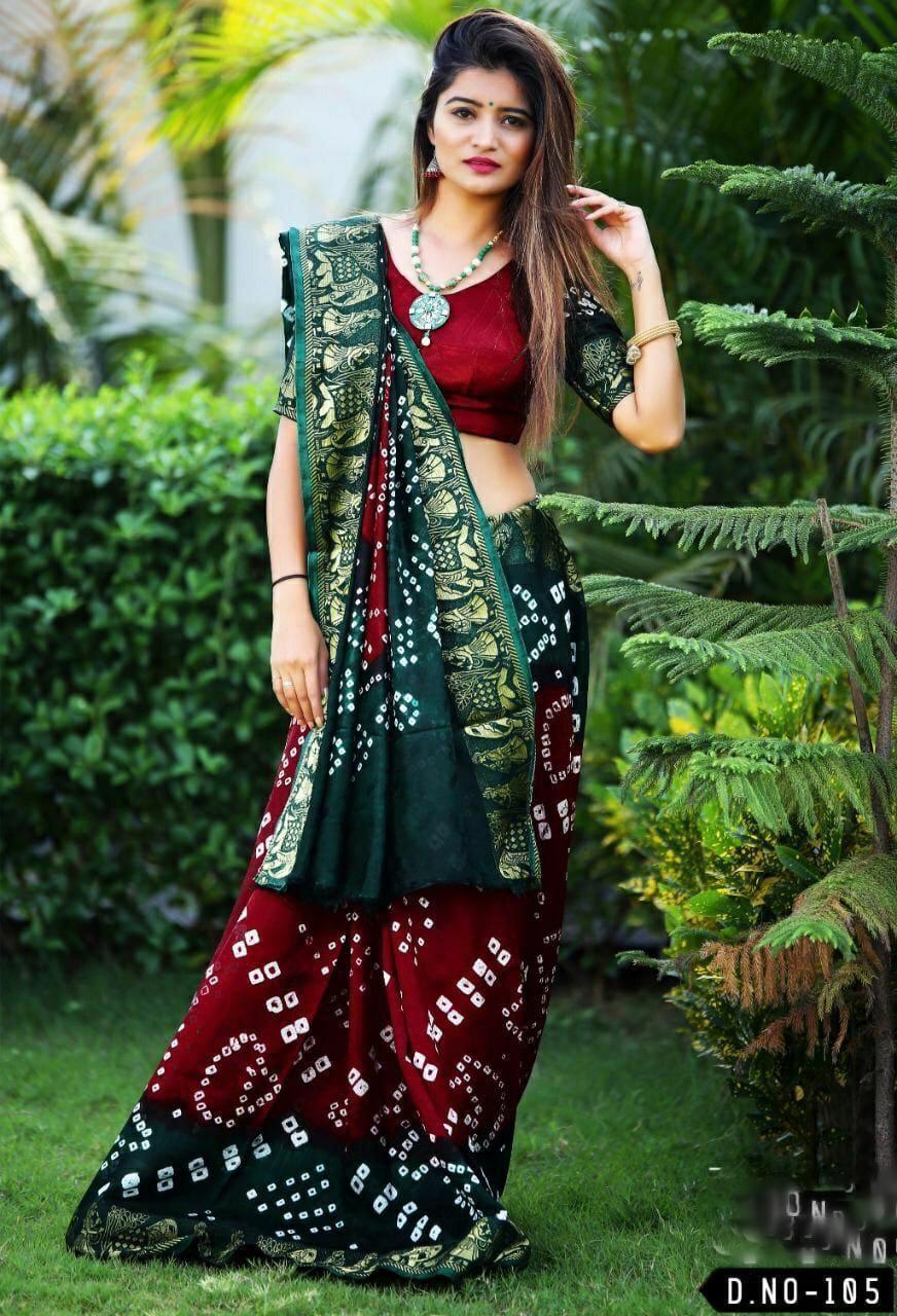 original bandhani Style Bandhani Saree