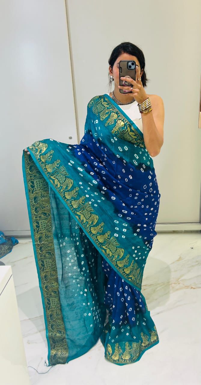 original bandhani Style Bandhani Saree