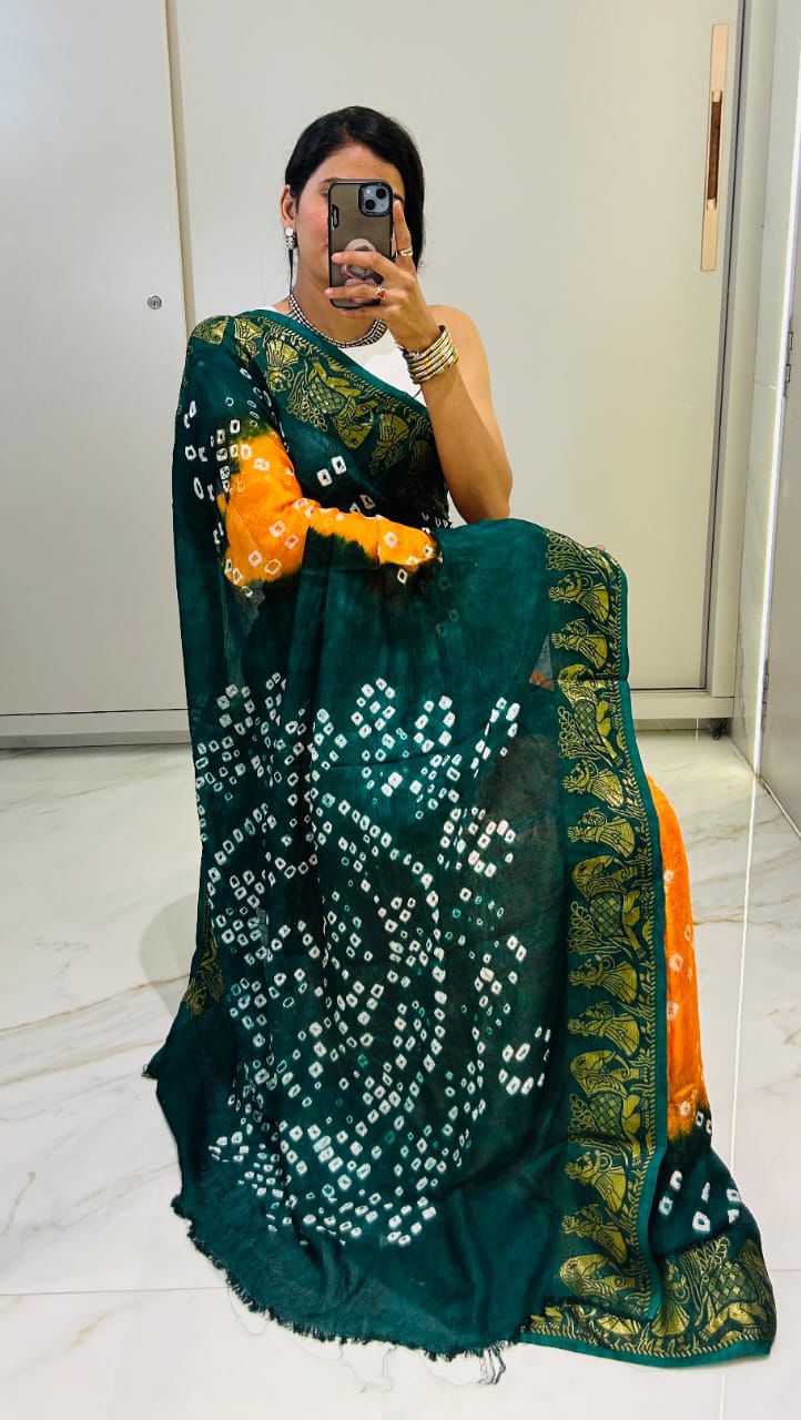 original bandhani Style Bandhani Saree