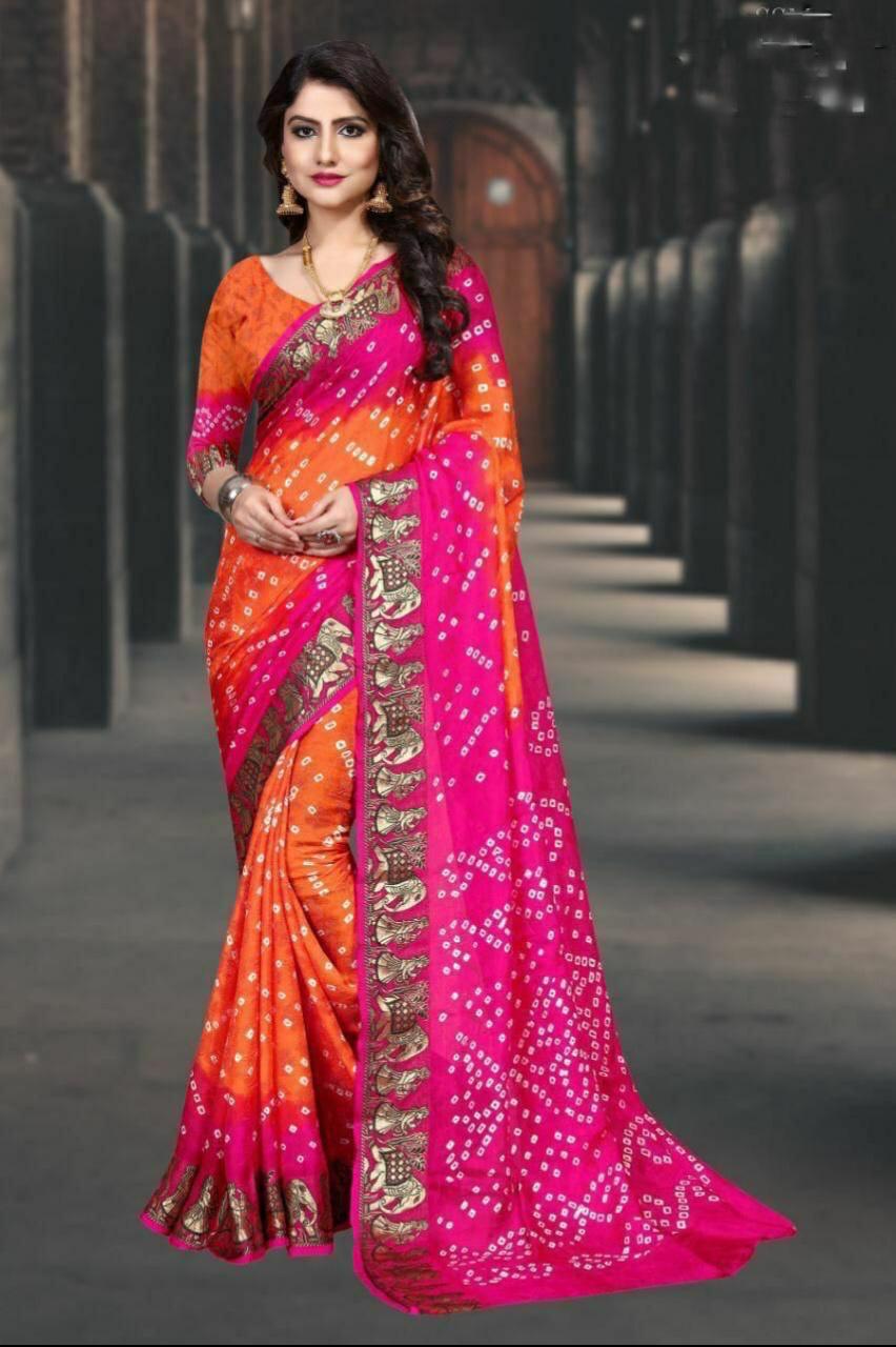 original bandhani Style Bandhani Saree