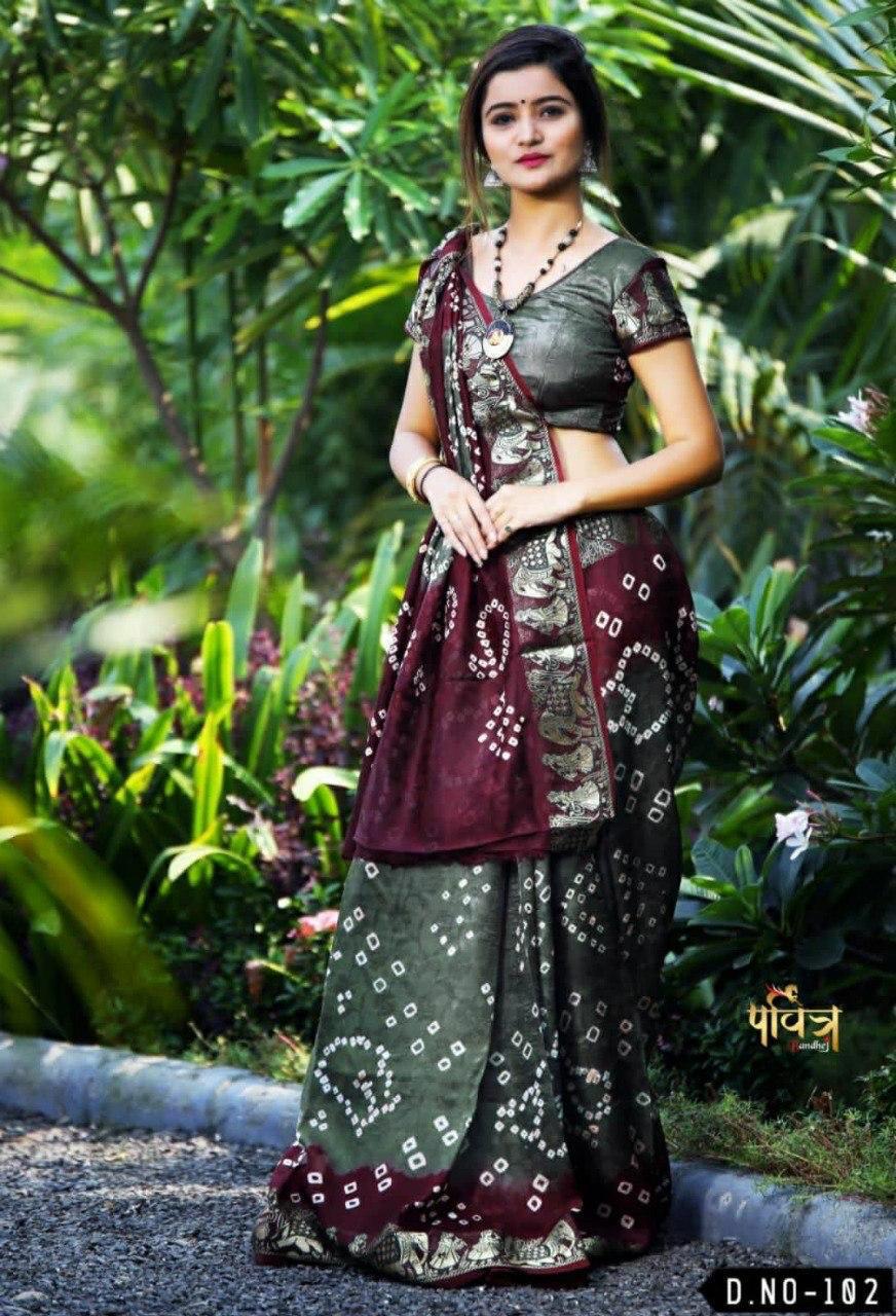 original bandhani Style Bandhani Saree