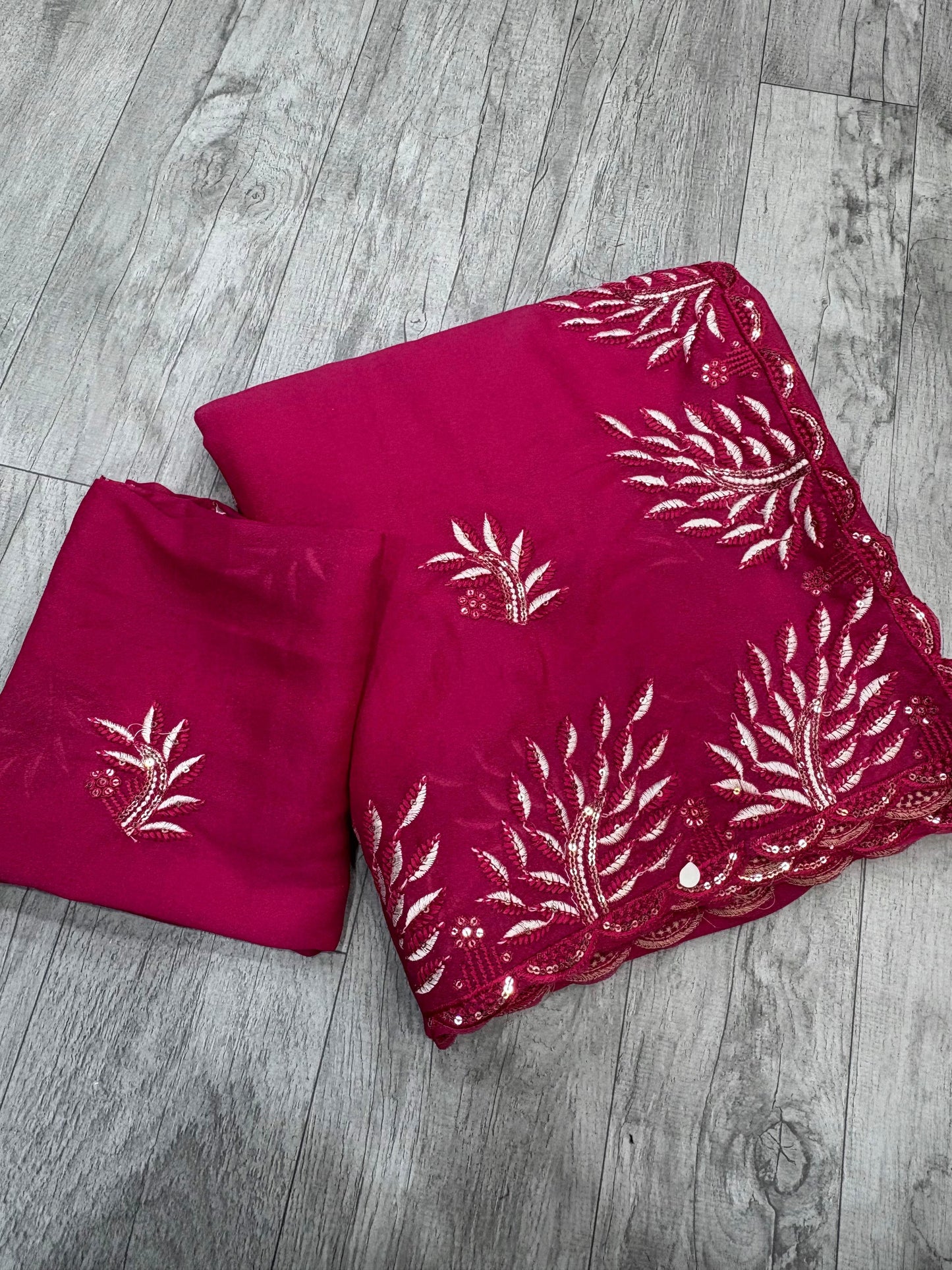 Party wear saree with running blouse