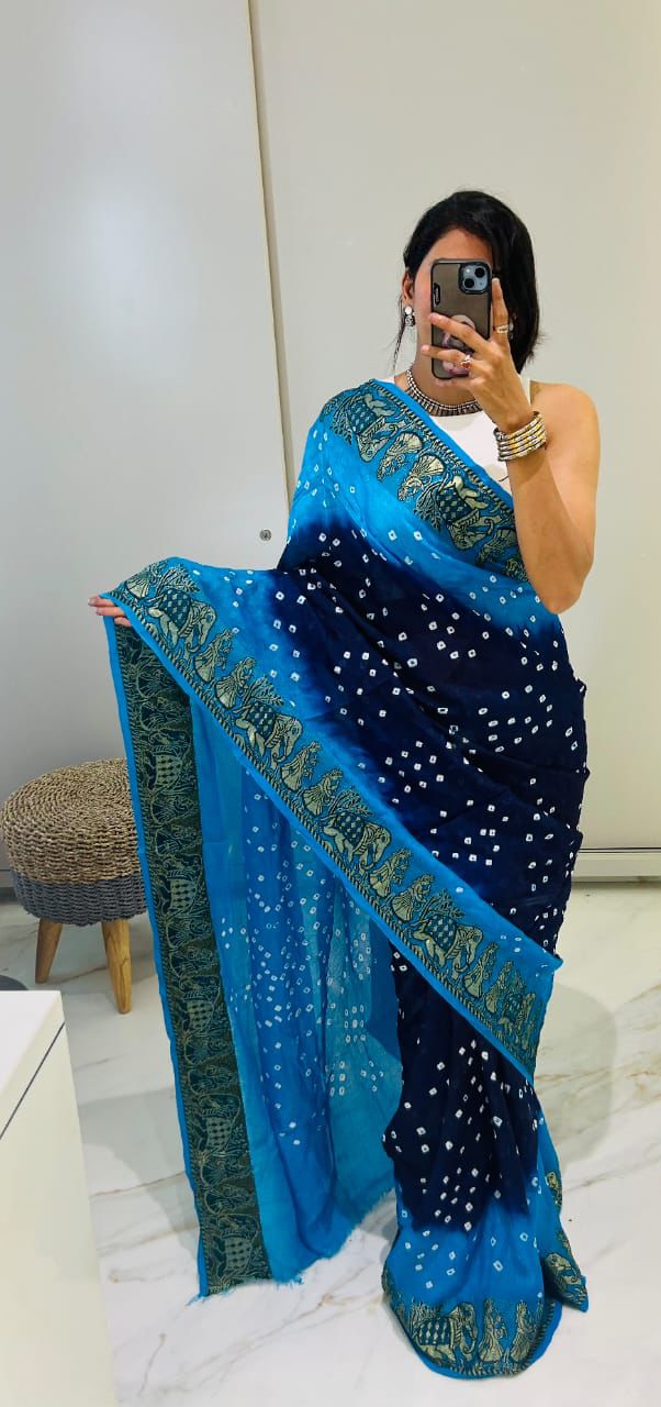 original bandhani Style Bandhani Saree
