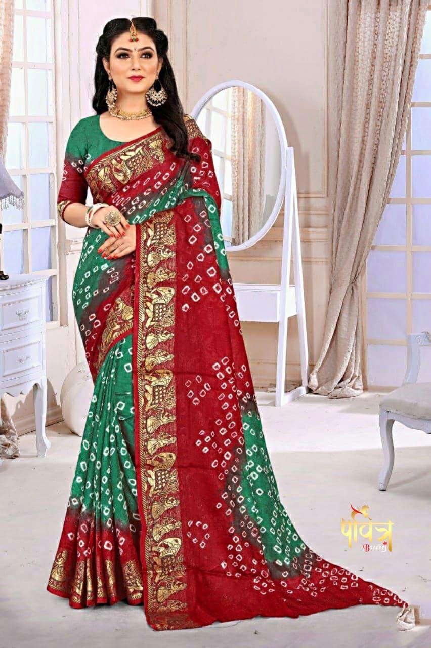original bandhani Style Bandhani Saree